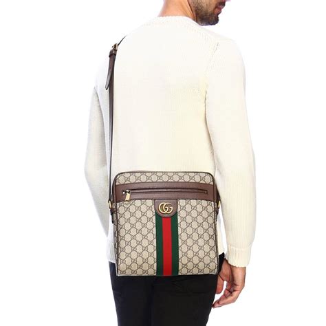 gucci shoulder bag mens cheap|gucci shoulder bag men's black.